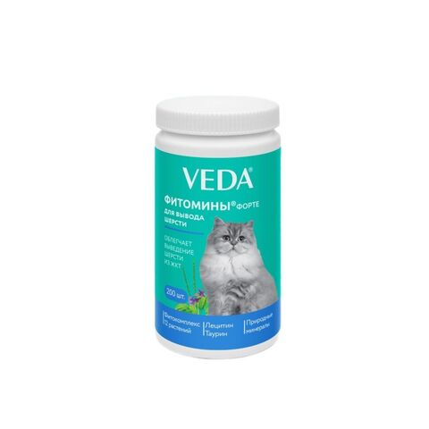 Veda Фитомины Форте для вывода шерсти кошкам 100гр