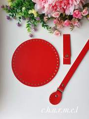 Sew-on handle for bags 50 cm Red