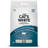 Комкующийся наполнитель для туалета кошек Cat's White Active Carbon Granules с гранулами активированного угля 10 л./8,55 кг.