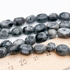 Ларвикит фриформ бусины, размер около 8-10*6-7 мм, цена за отрезок 19 см (1/2 нити)