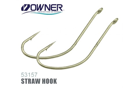 53157 № 10 Крючки OWNER Straw Hook-Brown/ продажа от 5 уп.