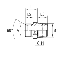 Штуцер FC BSP 1.1/4" BSPT 1.1/2" CAST