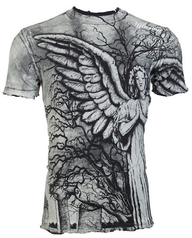 Affliction | Футболка мужская Grave Angel Black A468B перед
