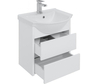 Aquanet 243667 Компл.2 - Тумба Сидней 60 цв.белый глянец (раковина Аква) (243667)