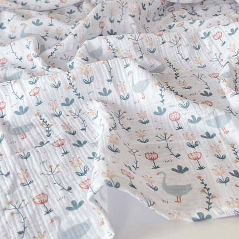 Пеленка муслин "Гуси"