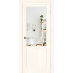 Купить Межкомнатная дверь экошпон Турин 502.21 ясень светлый с зеркалом