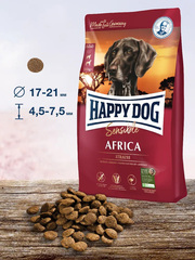 Happy Dog Supreme Sensible - Africa со страусом и катрофелем 12.5 кг