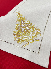Новогодняя салфетка с вышивкой