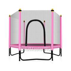 Батут с сеткой, диаметр 5 фт, розовый