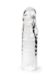 Прозрачная закрытая насадка на член - 15 см.