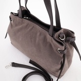 Сумка Саломея 505 эко-замша серый шоколад