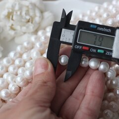 Жемчуг натуральный речной, круглый, 8-11 мм, 1 нить, Ж014