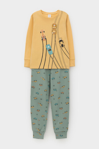 пижама  для мальчика  К 1541/25/пшеница,гонки на весеннем зеленом