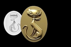 Силиконовый молд Камея КОШЕЧКА