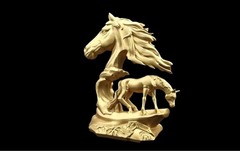 Силиконовый молд № 344 Конь левый большой