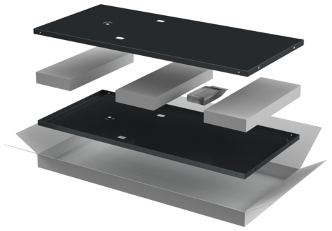 ITK LINEA N Компл. стенок боковых 800мм шкафа 47U чер.