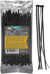 60272м Хомуты нейлоновые для проводов, черные,100шт, 2,5х100мм