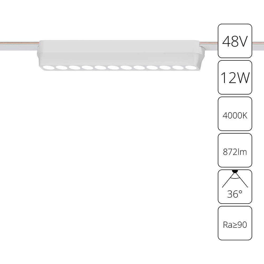 Трековый светодиодный светильник Arte Lamp Rapid A6154PL-1WH