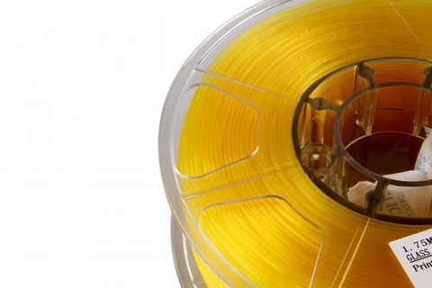 Катушка PLA-пластика ESUN 1.75 мм 1кг., прозрачно-желтая