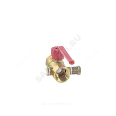 Кран шаровой латунь со спускником Ду 15 Ру16 ВР G1/2" рычаг со спускником Пензапромарматура 019011012