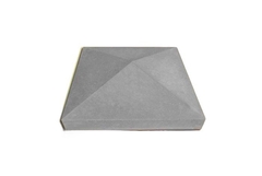 Колпак на столб 4х скатный 400х400х60 мм серый