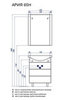 Мебель для ванной Акватон Ария 65Н, белая схема