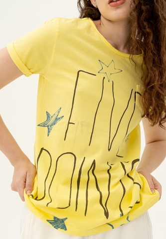 Футболка бойфренд Bowery NYC "Five Points" Vintage Cloud Lemon