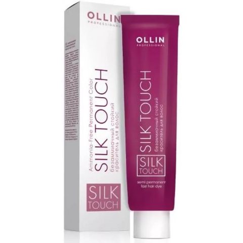 OLLIN silk touch 10/1 светлый блондин пепельный 60мл безаммиачный стойкий краситель для волос