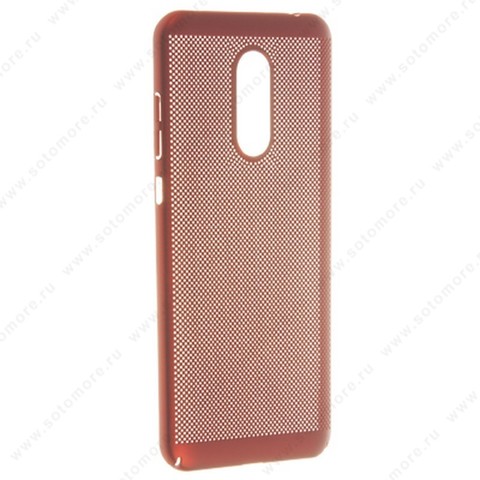 Накладка пластиковая перфорированная для Xiaomi Redmi 5 Plus красный