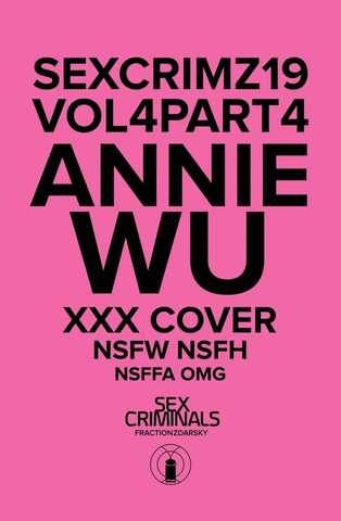 Sex Criminals #19. XXX Annie Wu Cover