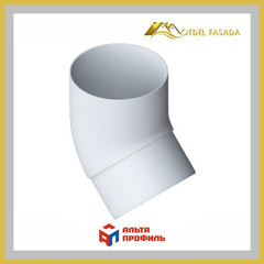 Колено трубы 45° ПВХ Альта-Профиль Элит белое