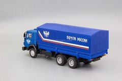 KAMAZ-53212 flatbed truck with tarpaulin Russian Post blue Elecon 1:43
