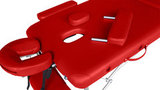 Массажный стол DFC NIRVANA, Elegant OPTIMA,  186х60х4 см, алюм. ножки, цвет красный (red) фото №5