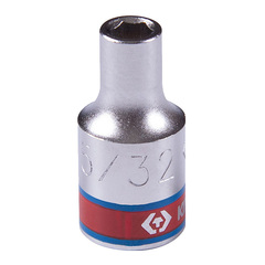 KING TONY (233505S) Головка торцевая стандартная шестигранная 1/4", дюймовая 5/32"