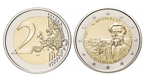 2 евро Монако 2016 год  150 лет основания Монте Карло