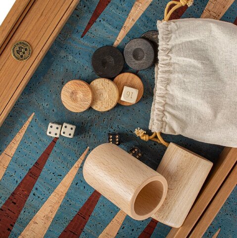 Нарды с боковыми стойками 48x30см Manopoulos Backgammon Backgammon bff1tir