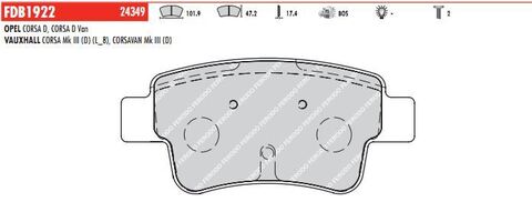 FDB1922 Тормозные колодки дисковые OE 'PREMIER'
