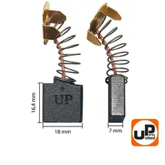 Щетка графитовая UNITED PARTS для MAKITA СВ-204 (аналог 191957-7) (10шт)