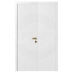 Дверь двупольная влагостойкая пластиковая KAPELLI classic Гладкая Белая + коробка