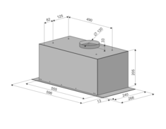 Вытяжка Konigin FlatBox 60 Inox схема