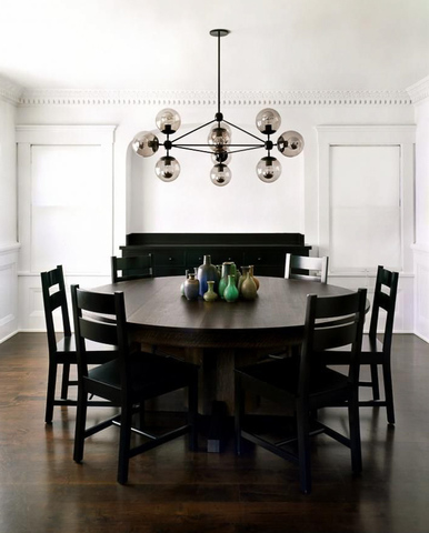 Люстра Modo Chandelier 10 Globes Black