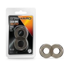 Дымчатое кольцо-восьмерка Cock Ring and Ball Strap - 