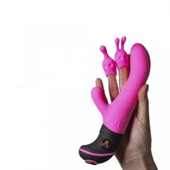 Вибратор-кролик с насадками Butch Cassidy от Adrien Lastic (17,8 *3,6 см.)