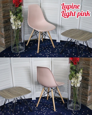 Стул LUPINE LIGHT PINK М-City для кухни или гостиной , Материал каркаса: Массив бука, Материал сиденья: Пластик, Цвет: Розовый, Материал каркаса: Дерево