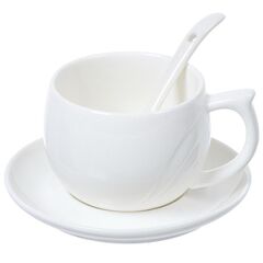 Набор чайный керам, 12 пр, 6 перс, 180 мл, деревянная подставка, Y4-3723