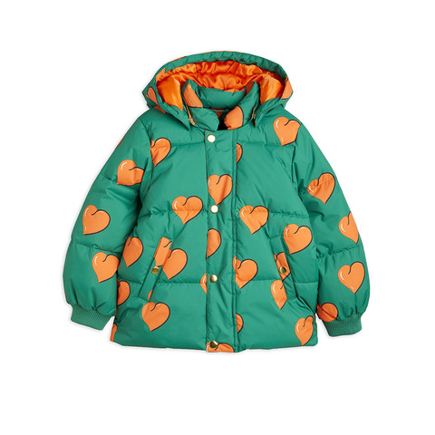 Куртка Mini Rodini Hearts Puffer Green