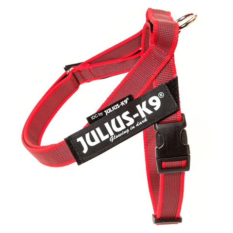 JULIUS-K9 шлейка для собак Ремни Color & Gray IDC Mini, красный (49-65 см)