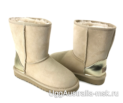 UGG Classic Short II Metallic Sand