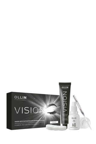 OLLIN PROFESSIONAL VISION НАБОР для окрашивания бровей и ресниц (черный)