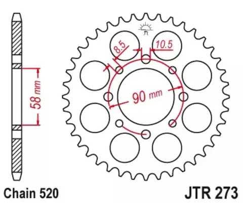 Звезда ведомая JTR273 44